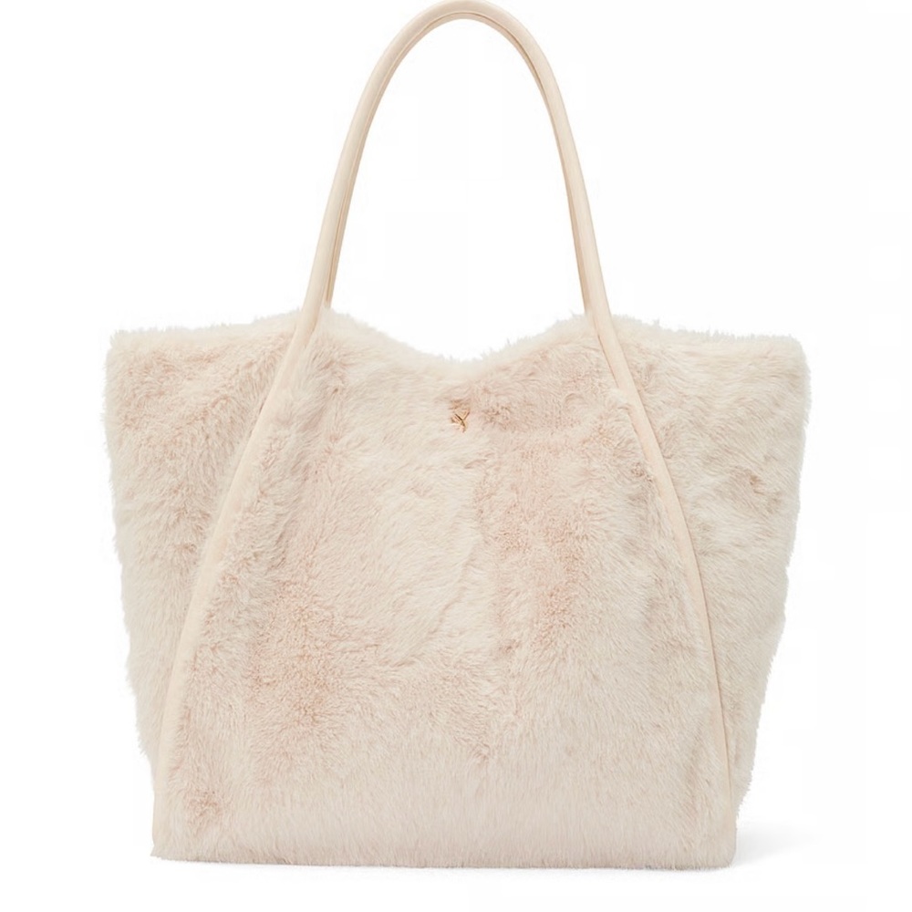 Victoria’s Secret Cream Fur Tote Bag